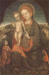 Jacopo Bellini THe Virgin and Child Adored by Lionello d'Este (mk05) oil painting picture